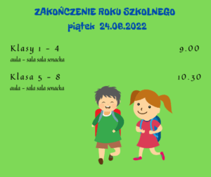 Read more about the article Zakończenie roku szkolnego 21/22